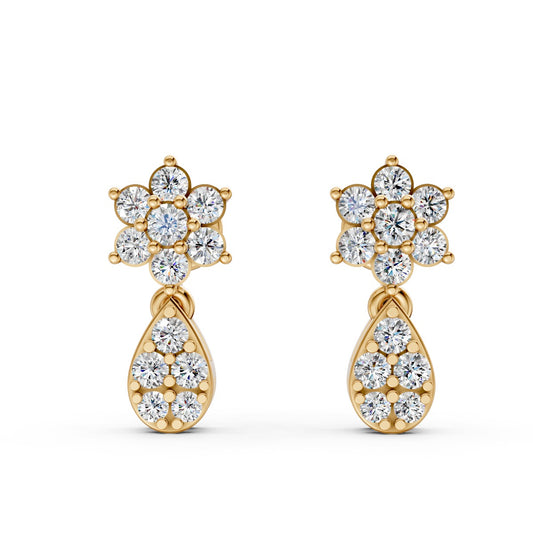 Diamond Bloom Tear Studs