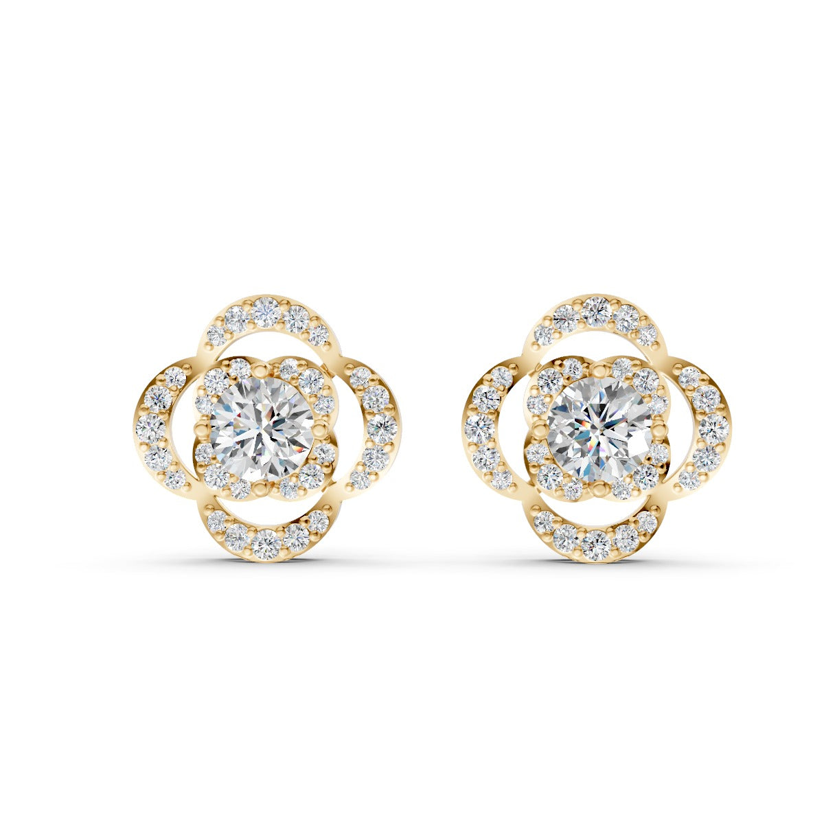 Galaxy Flower Solitaire Earring