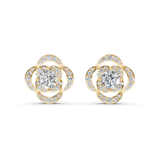 Galaxy Flower Solitaire Earring