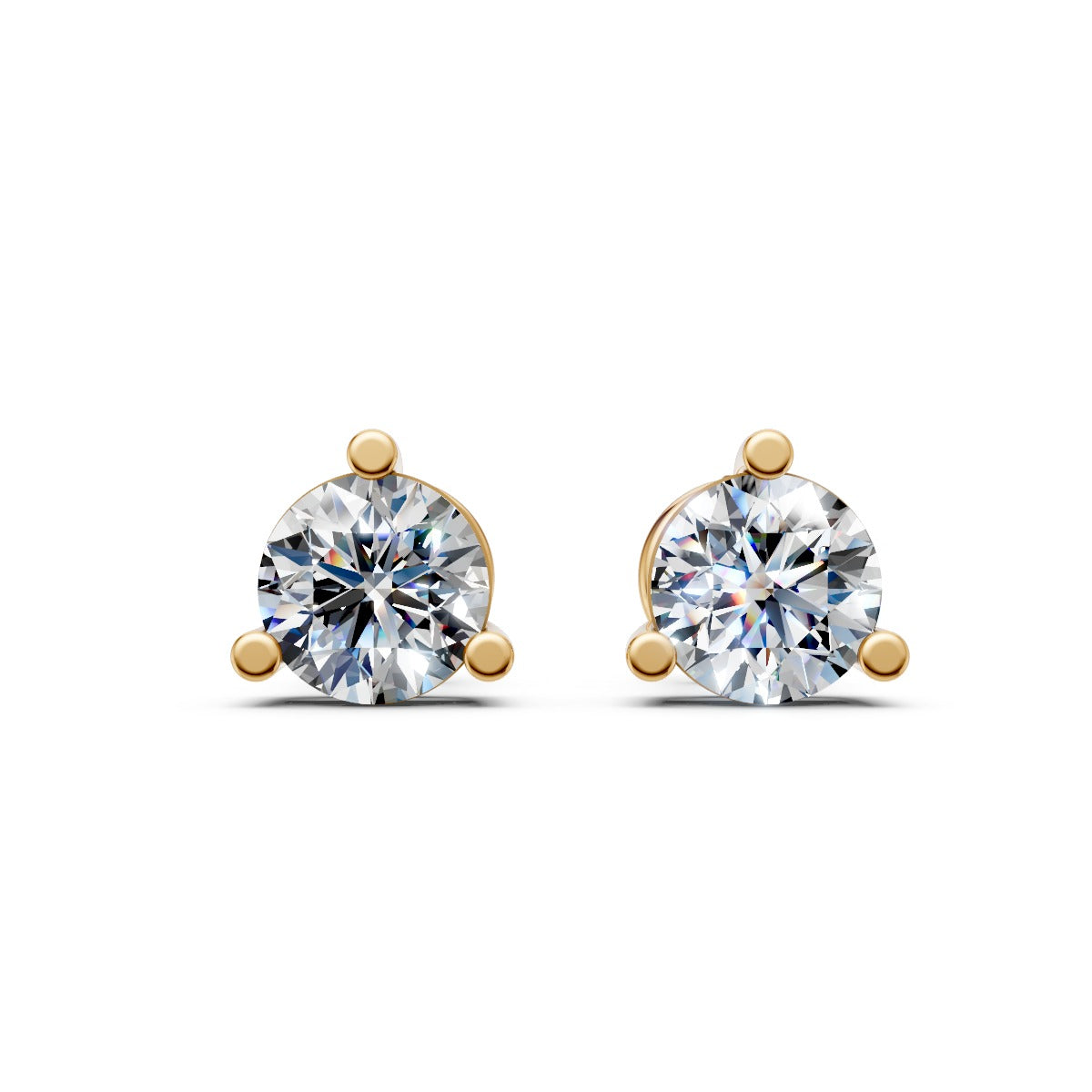 Classic Round Solitaire Diamond Stud