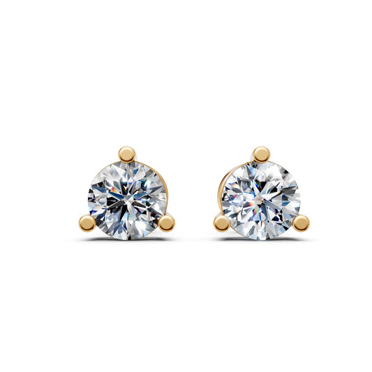 Classic Round Solitaire Diamond Stud