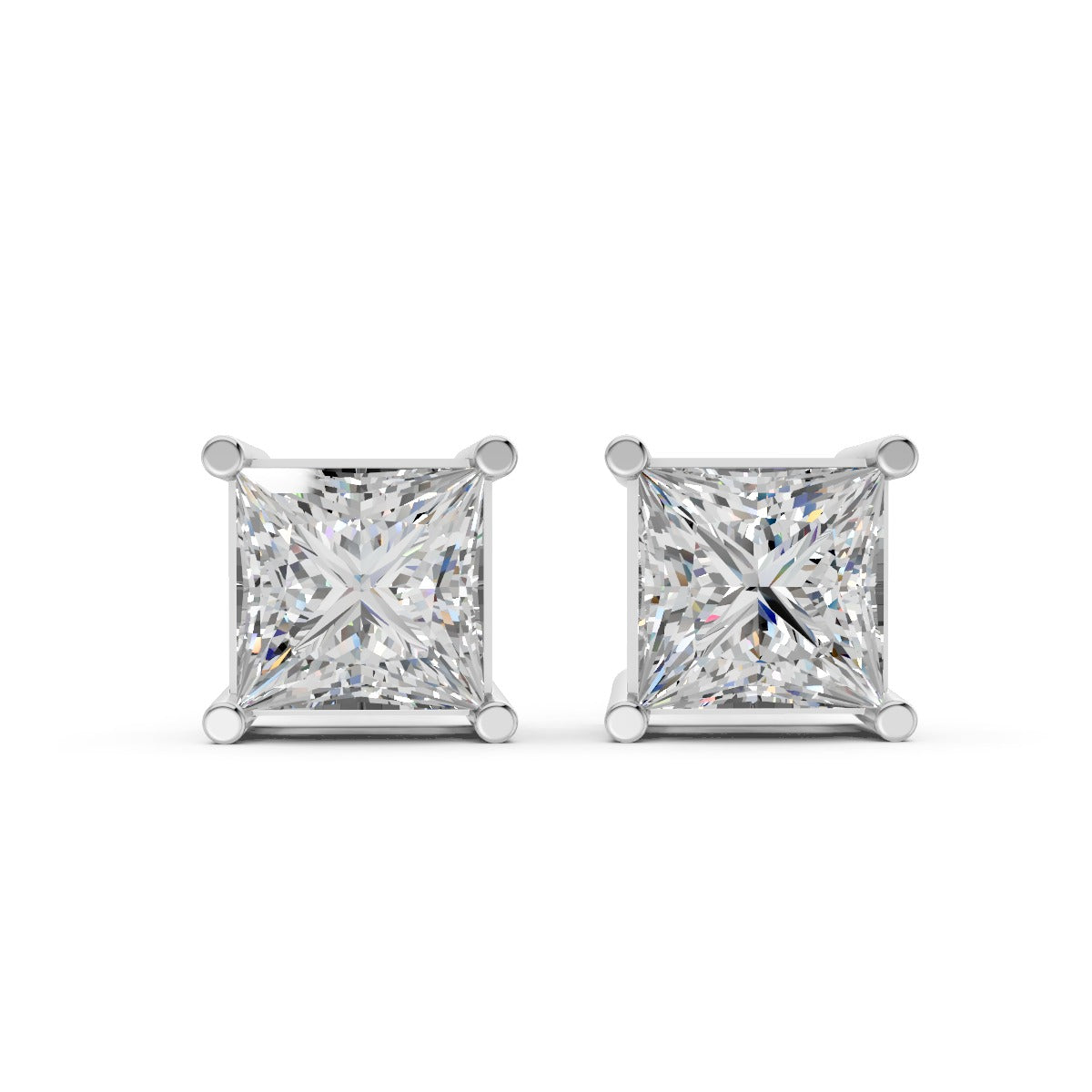 Princess-Cut Solitaire Earring
