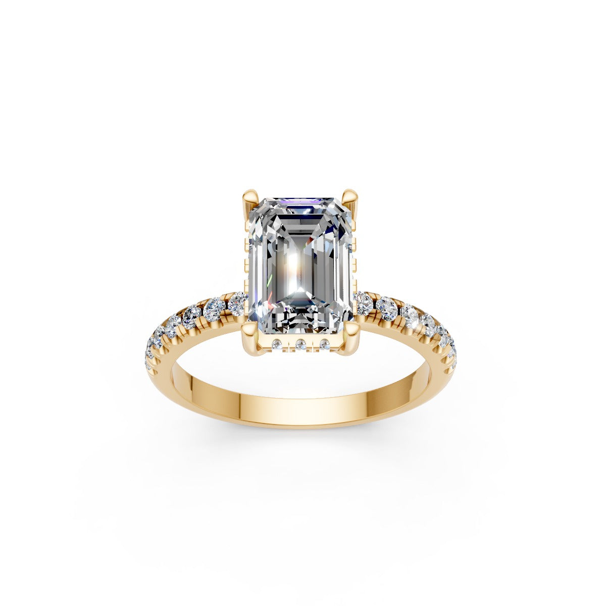 Emerald-Cut Solitaire Diamond Ring