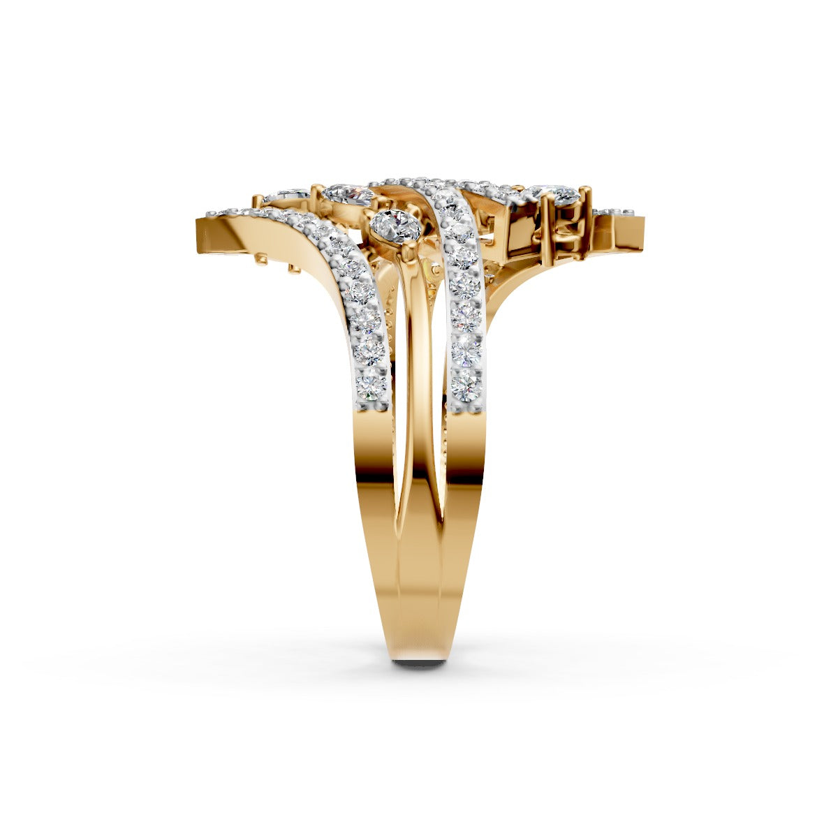 Wrap-Around Multi-Band Diamond Ring