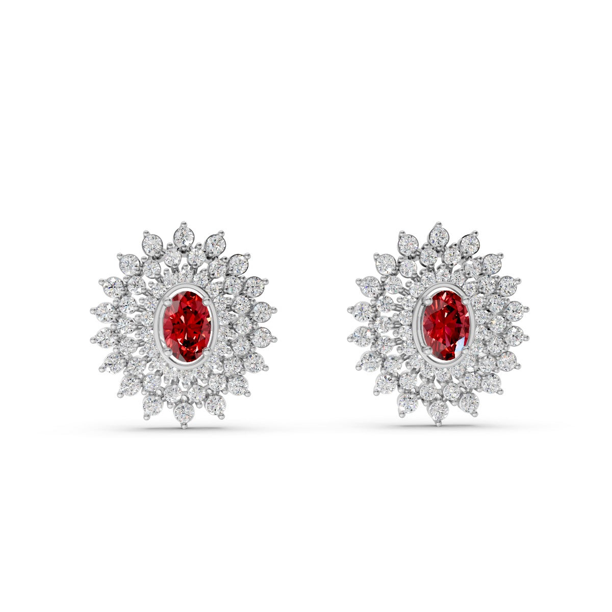 Crimson Ruby Radiance Earring