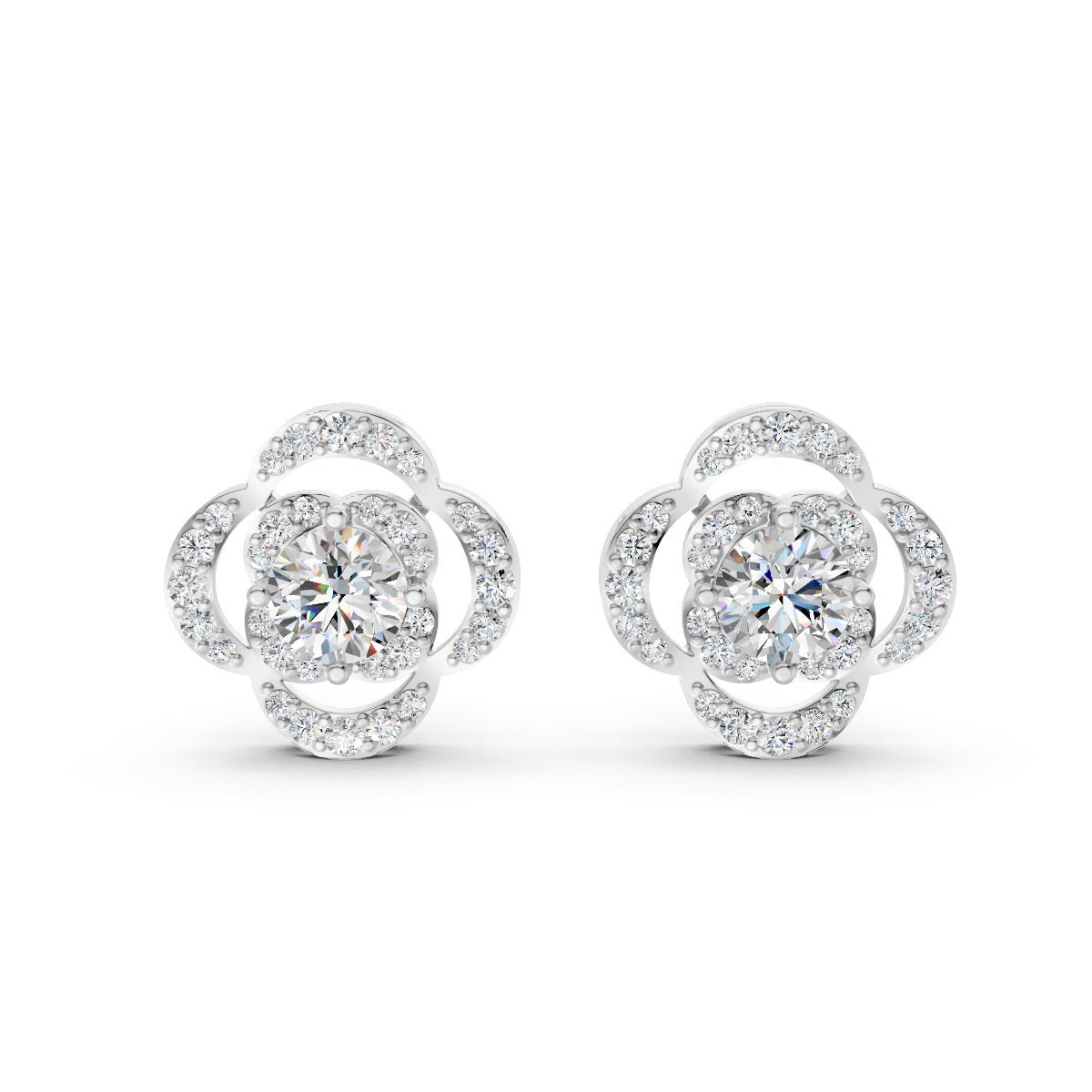 Galaxy Flower Solitaire Earring