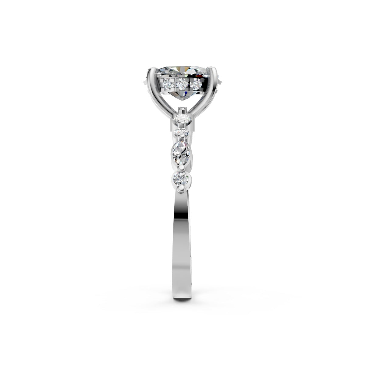 Oval-Cut Solitaire Diamond Ring