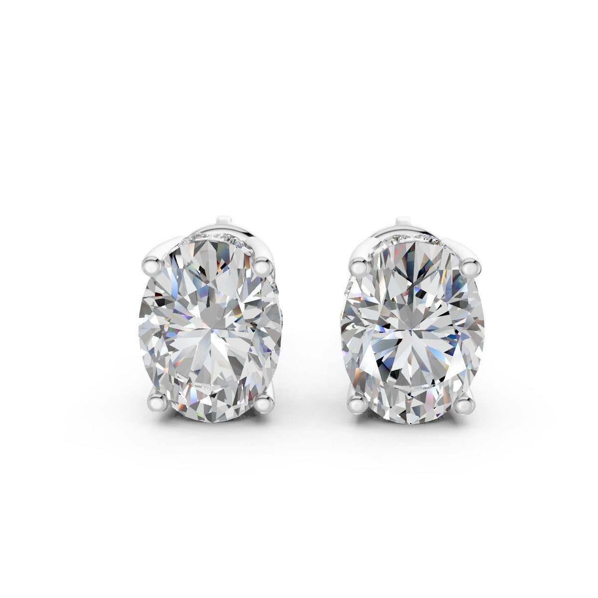 Oval-Cut Solitaire Stud