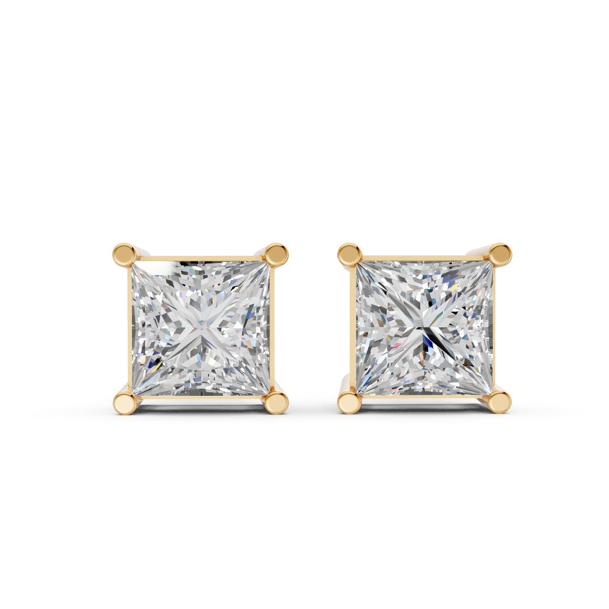 Princess-Cut Solitaire Earring