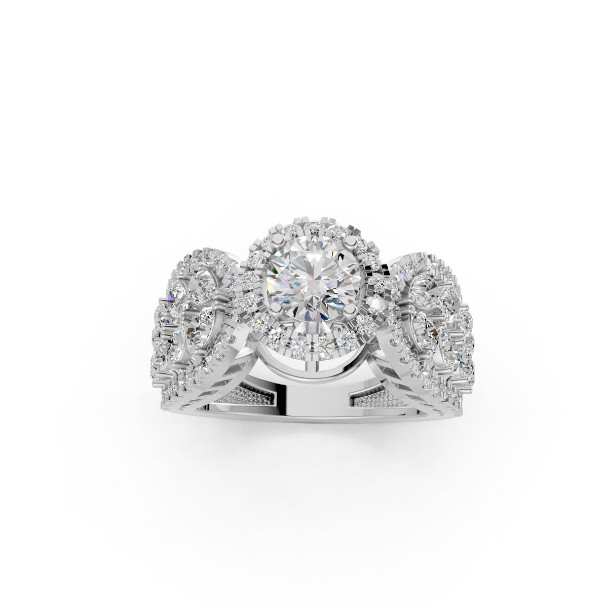 Celeste Crown Solitaire Diamond Ring