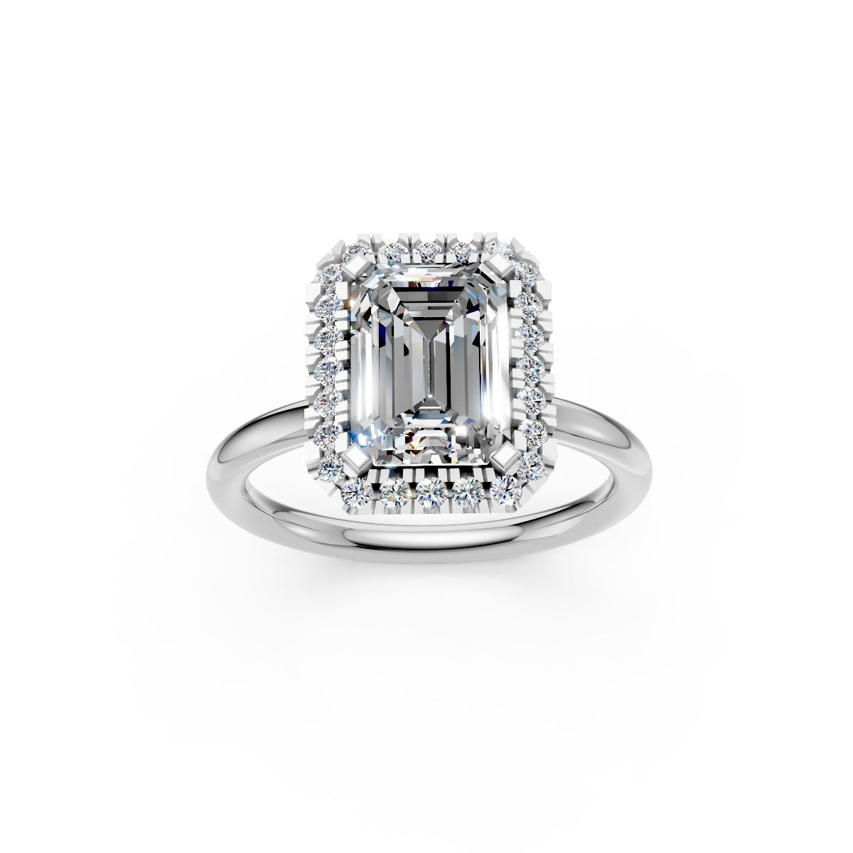 Stunning Emerald-Cut Solitaire Diamond Ring