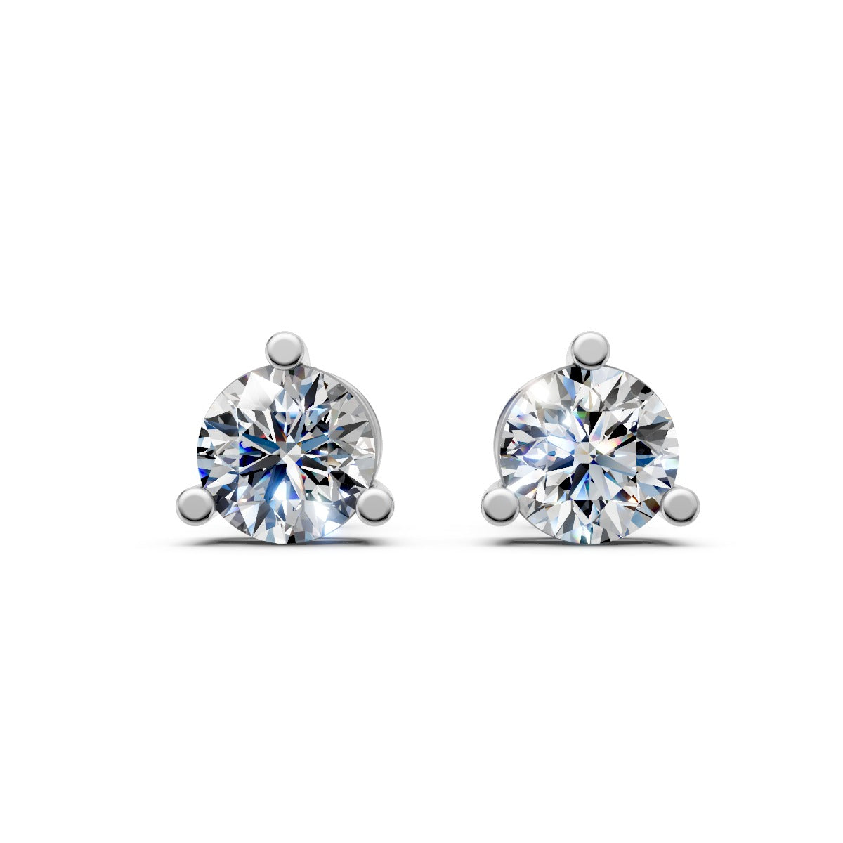 Classic Round Solitaire Diamond Stud