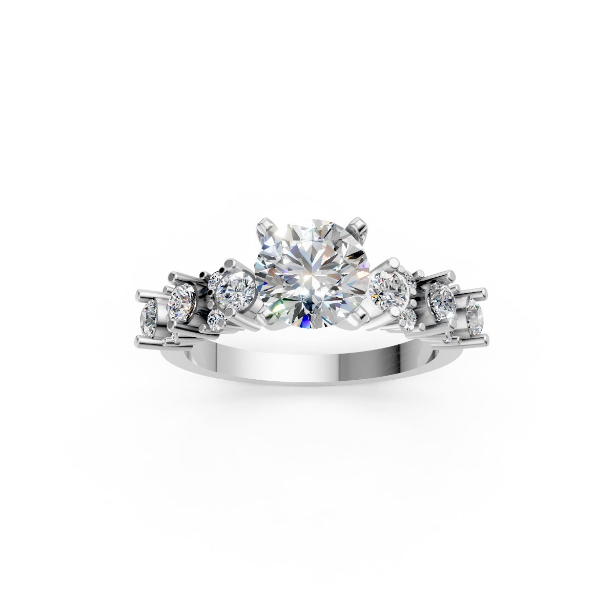 Asymmetrical Diamond Ring