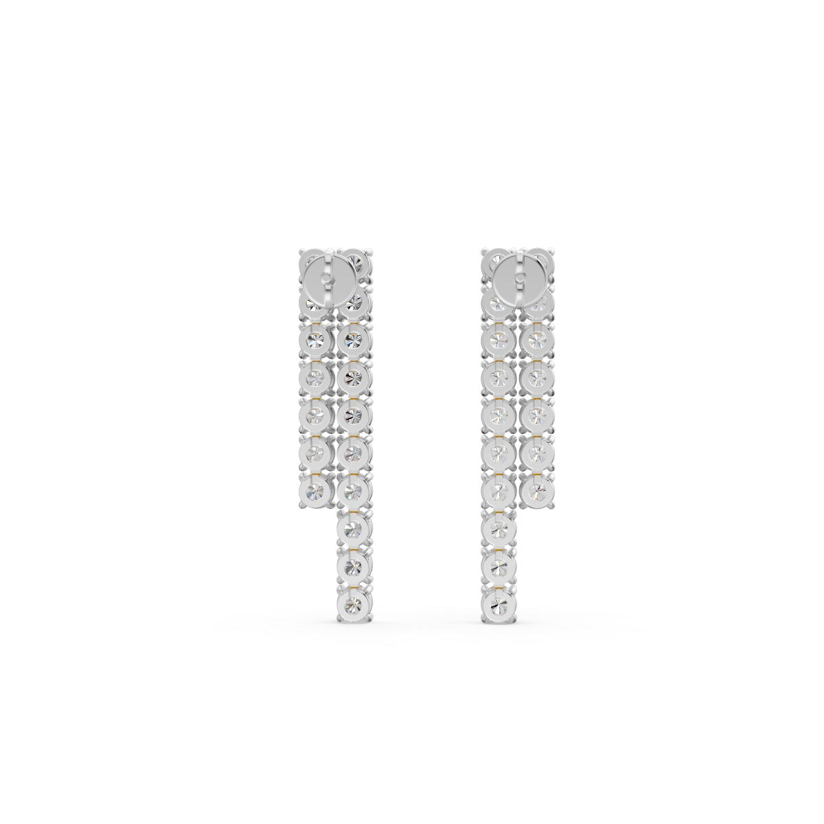 Diamond Cascade Rows Earring