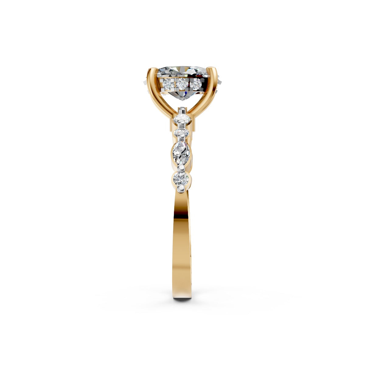 Oval-Cut Solitaire Diamond Ring