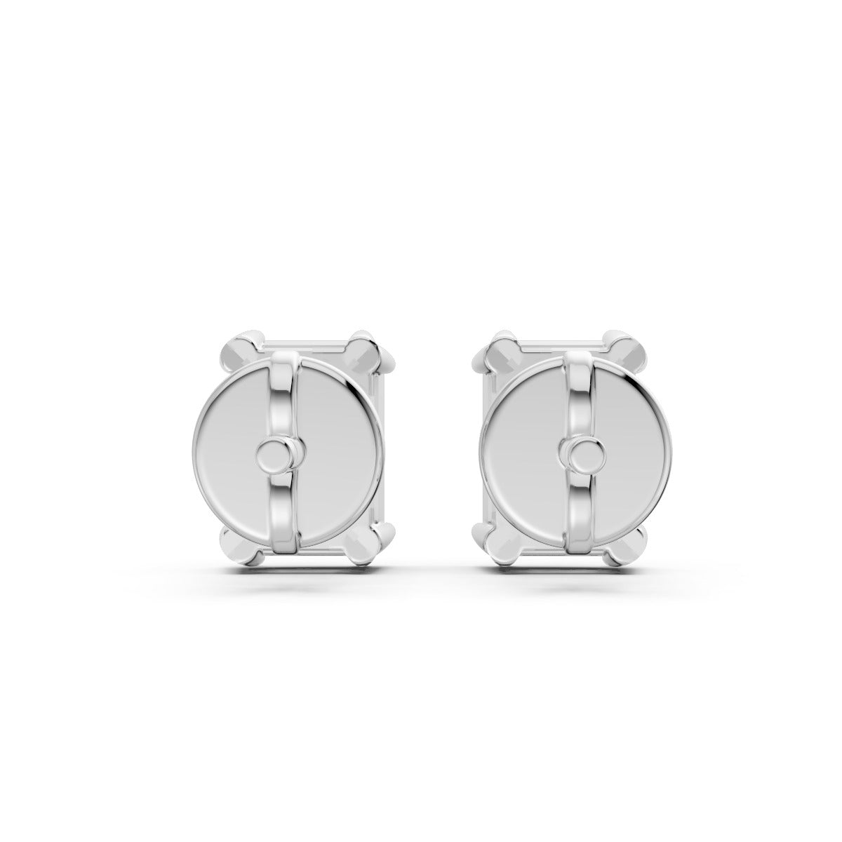 Emerald-Cut Solitaire Stud