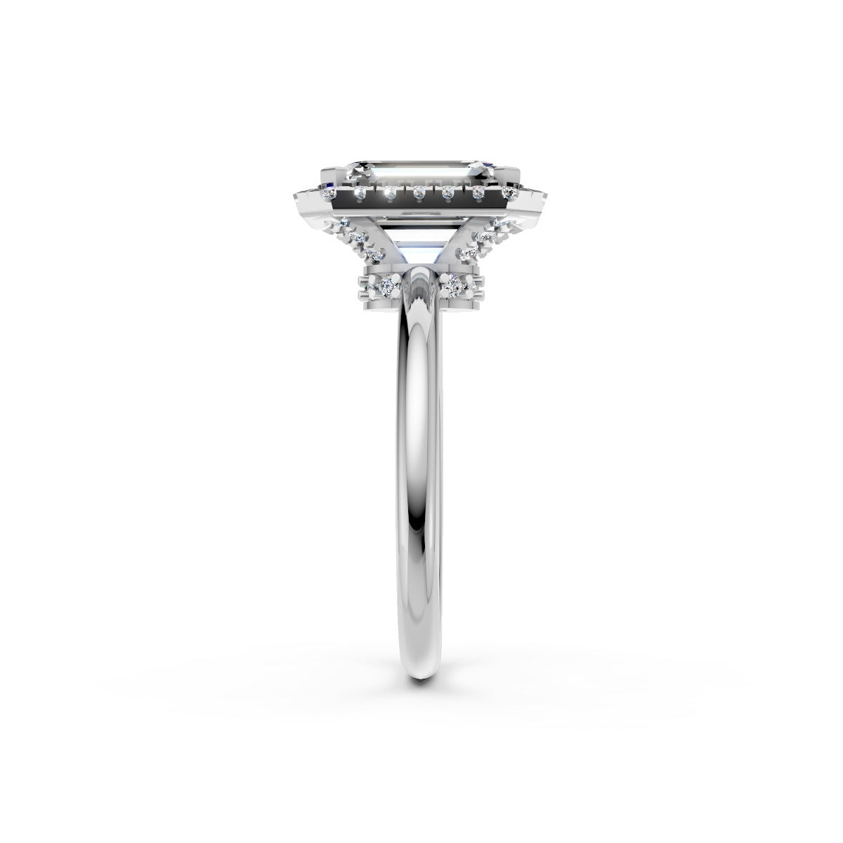 Stunning Emerald-Cut Solitaire Diamond Ring