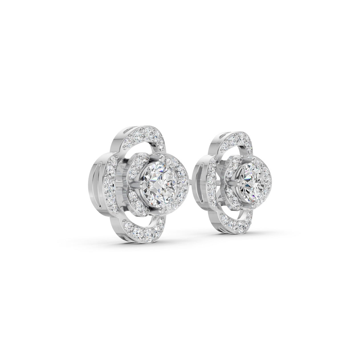 Galaxy Flower Solitaire Earring