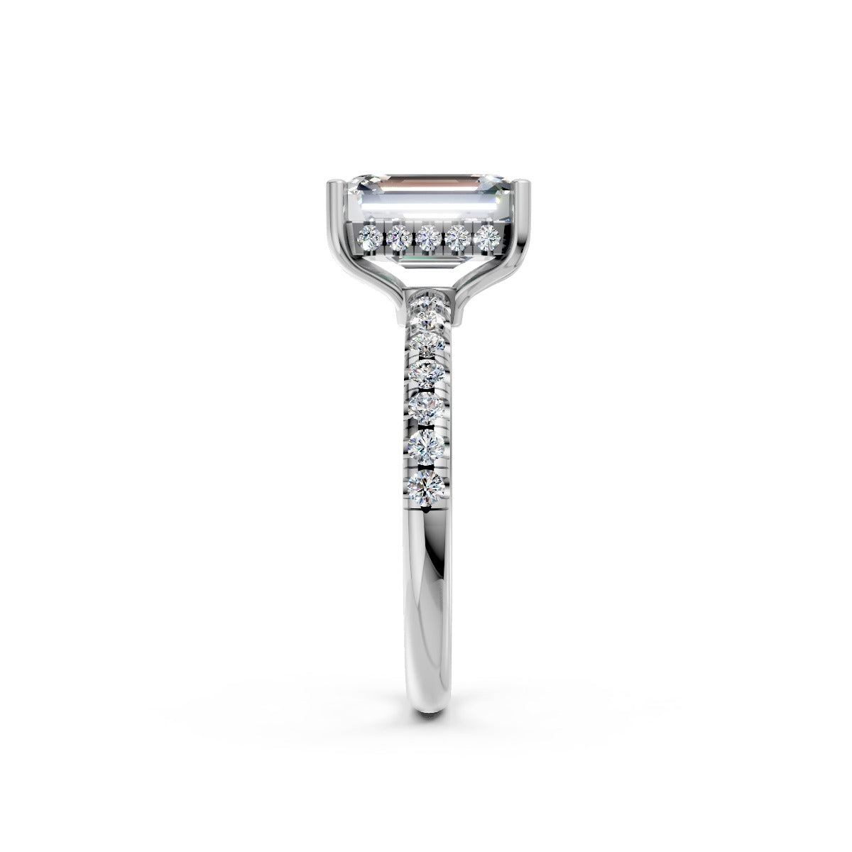 Emerald-Cut Solitaire Diamond Ring