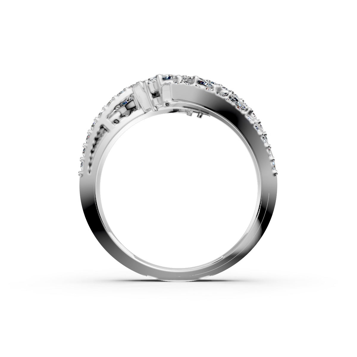 Wrap-Around Multi-Band Diamond Ring