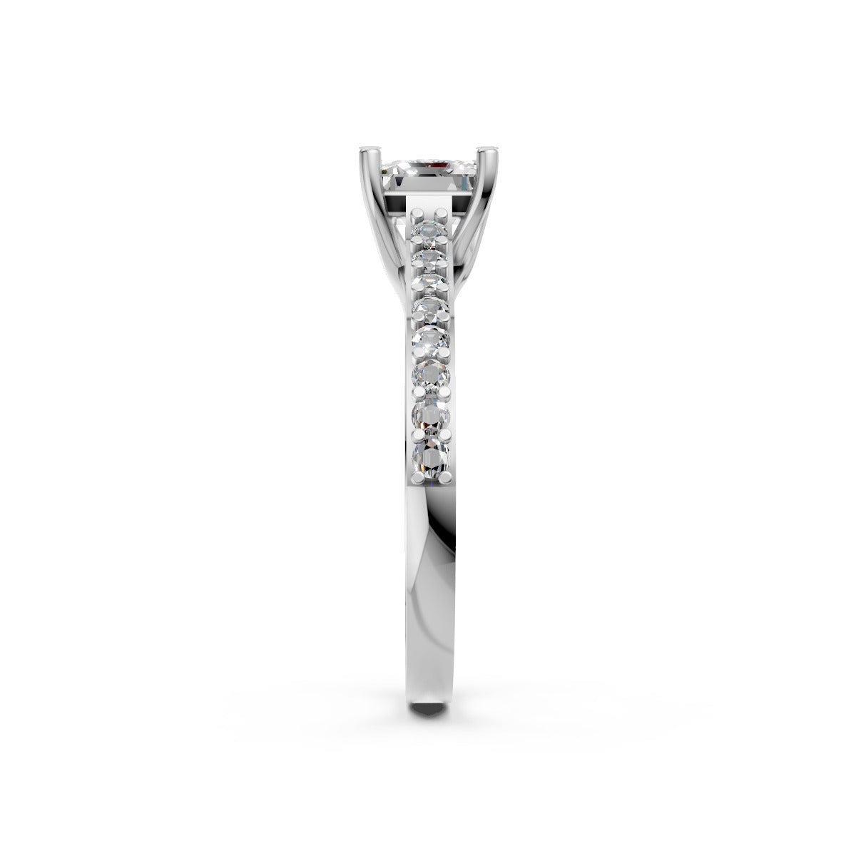 Princess-Cut Solitaire Diamond Ring