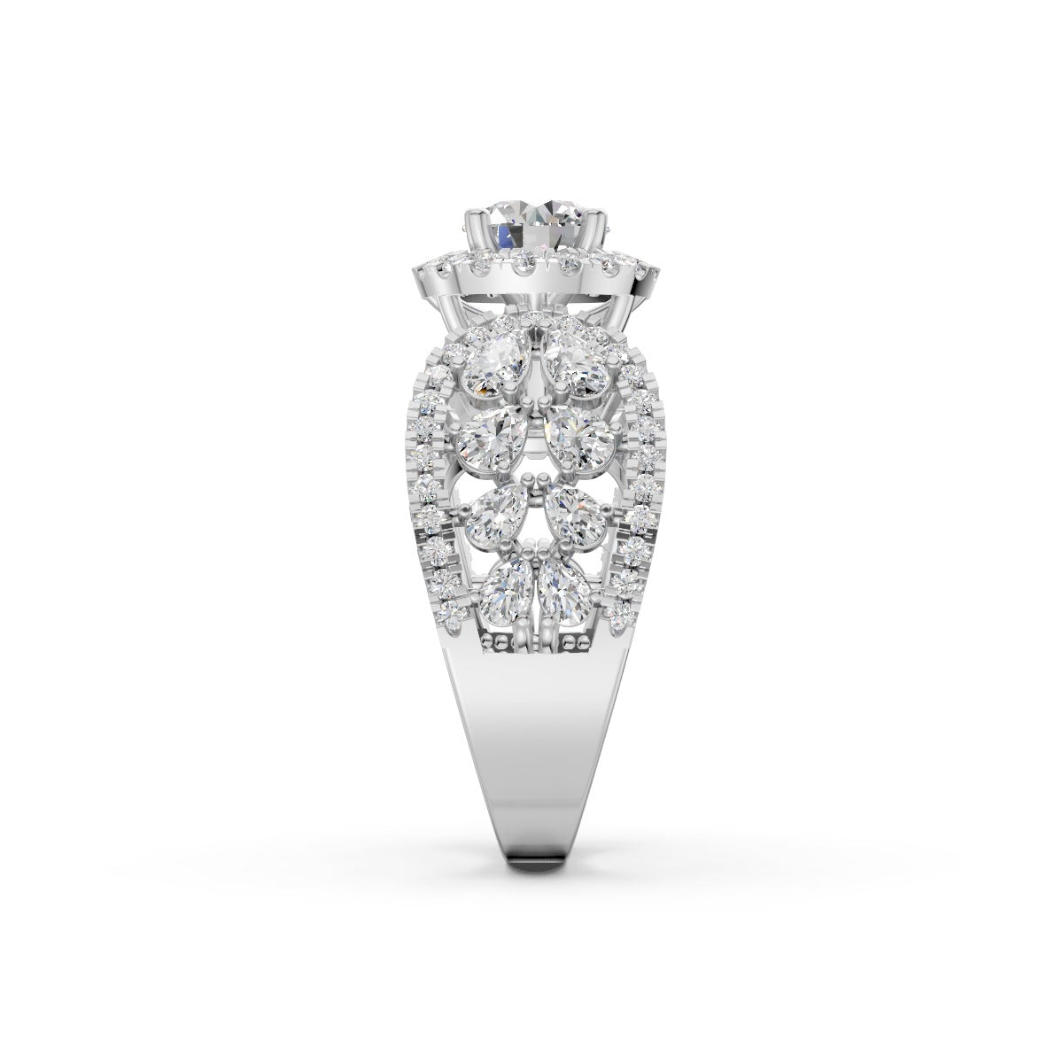 Celeste Crown Solitaire Diamond Ring