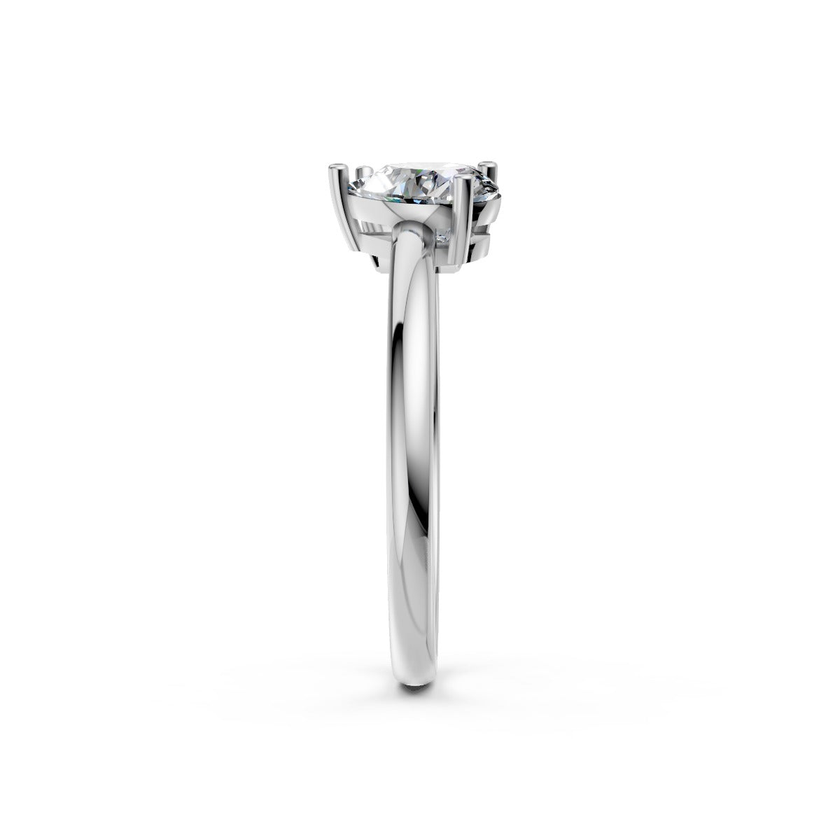 Rose Gold Bypass Diamond Ring