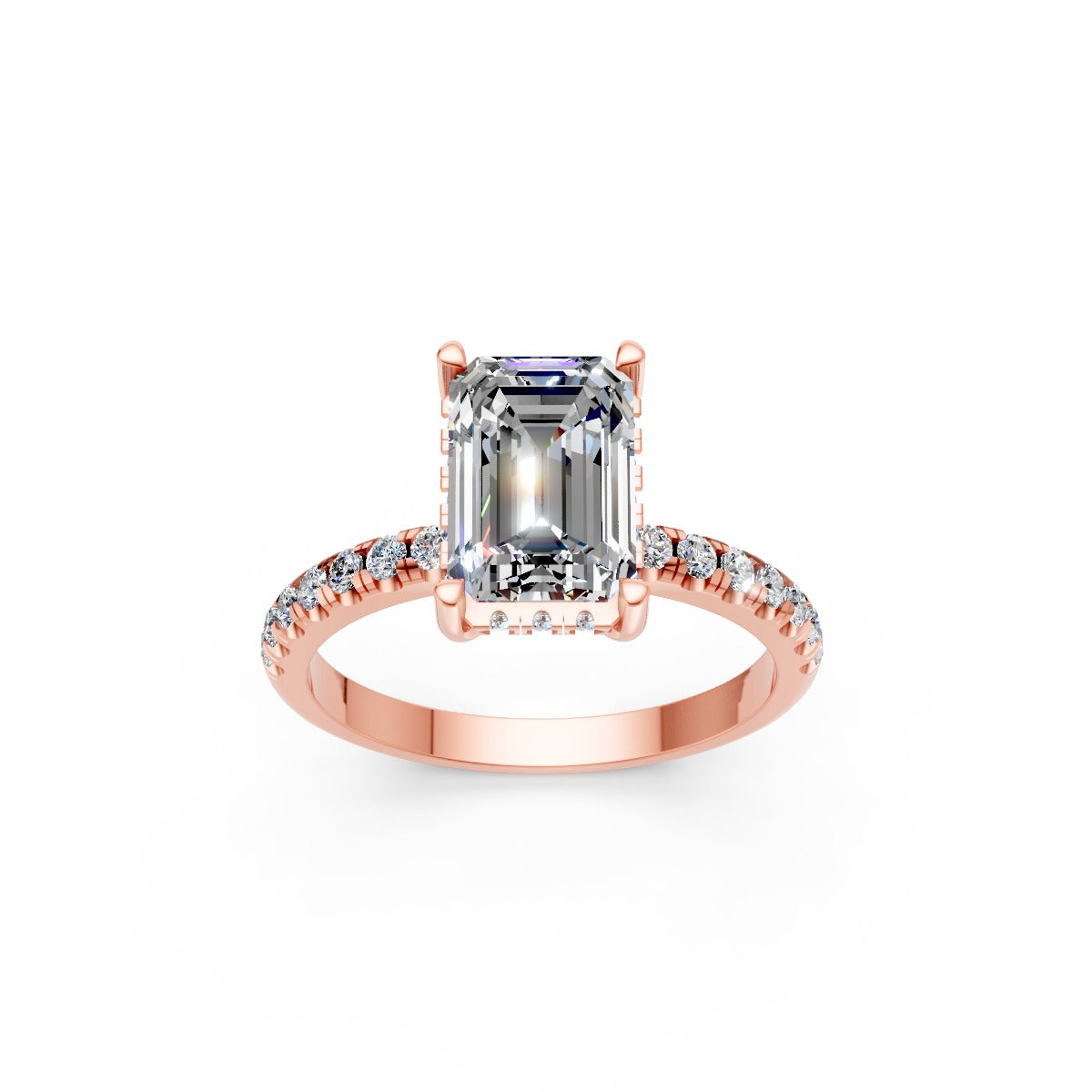 Emerald-Cut Solitaire Diamond Ring