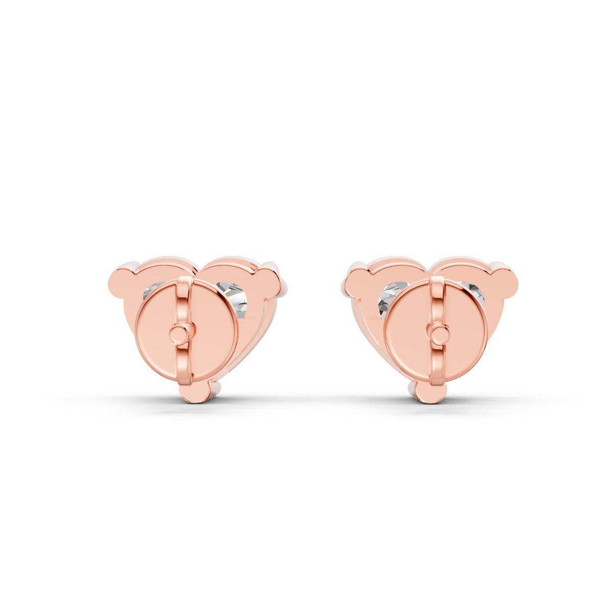 Heart Shape Solitaire Studs