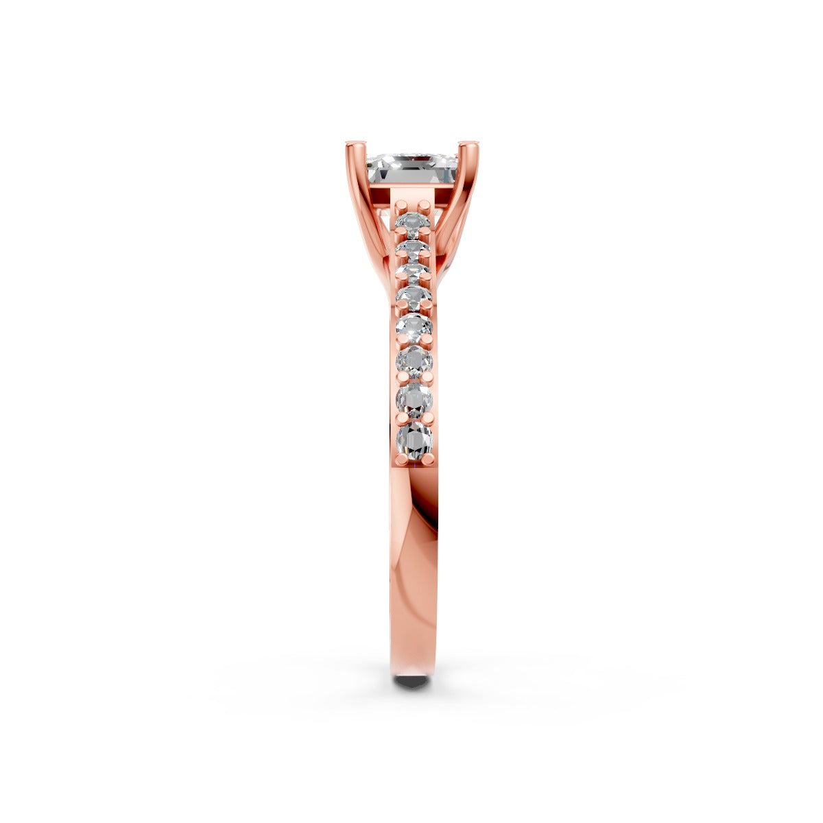 Princess-Cut Solitaire Diamond Ring