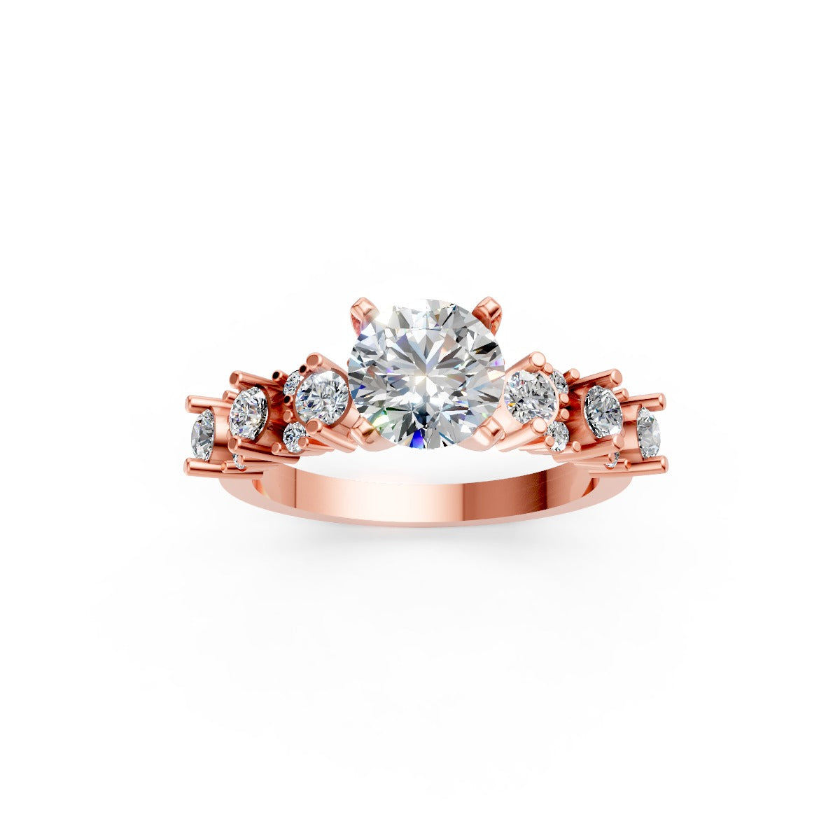 Asymmetrical Diamond Ring
