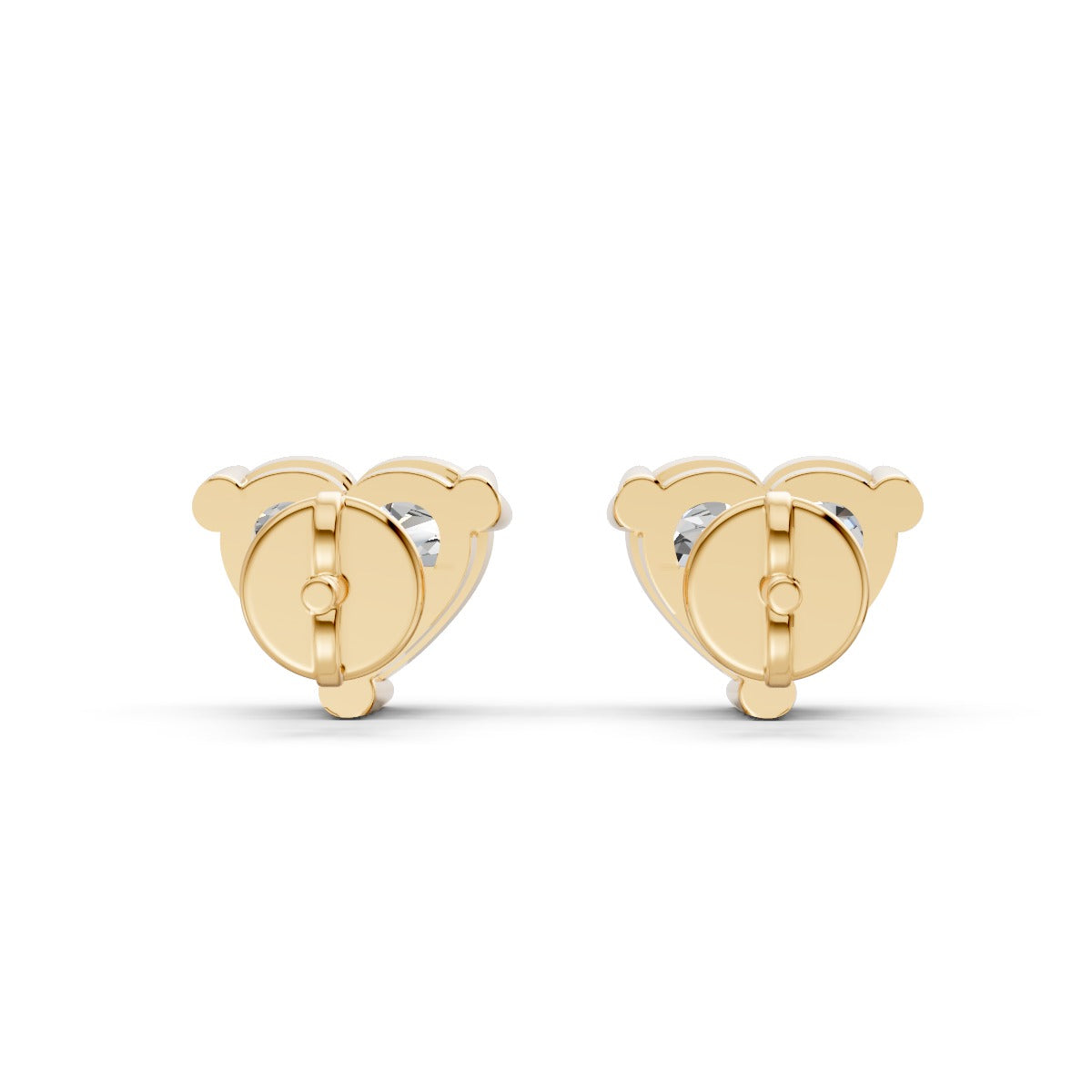 Heart Shape Solitaire Studs