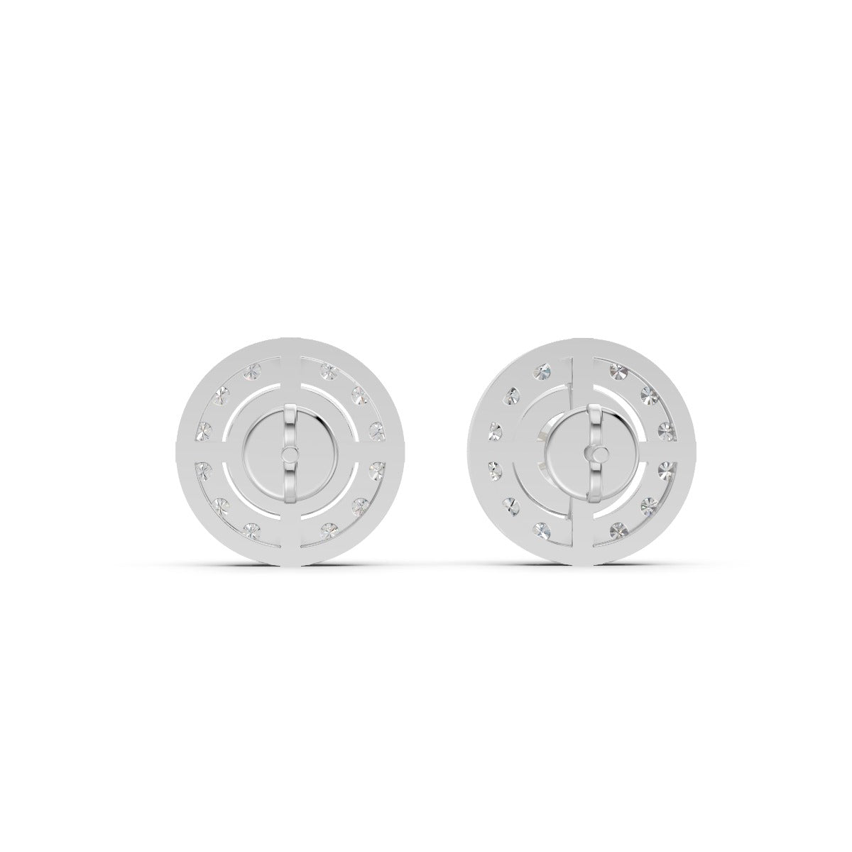 Detachable Halo Solitaire Earring