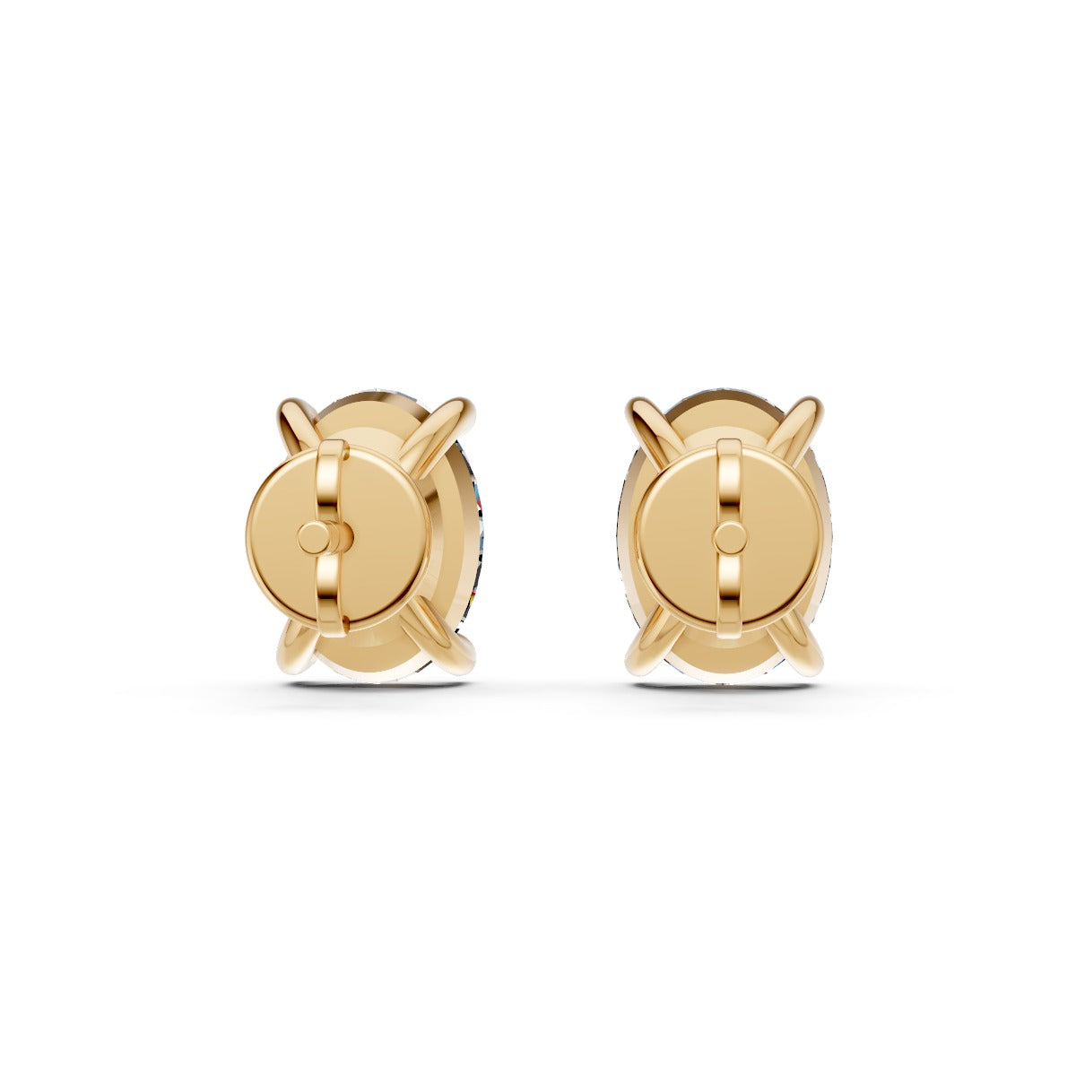Oval Solitaire Diamond Stud