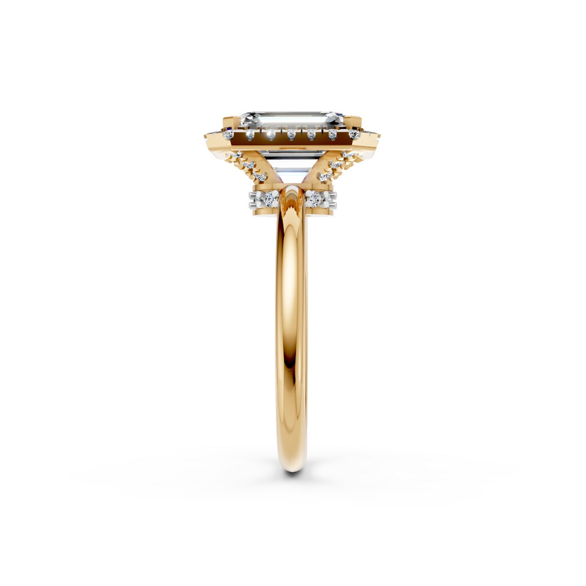 Stunning Emerald-Cut Solitaire Diamond Ring