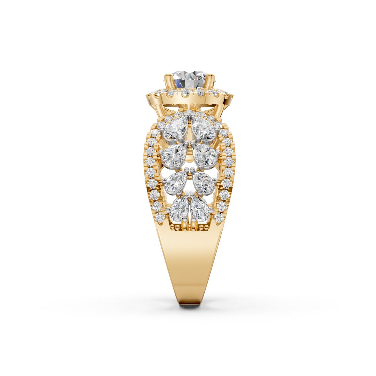 Celeste Crown Solitaire Diamond Ring