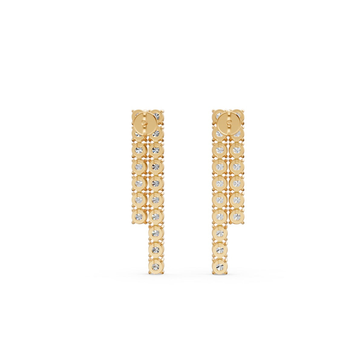 Diamond Cascade Rows Earring