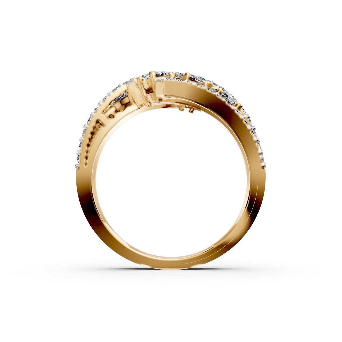 Wrap-Around Multi-Band Diamond Ring