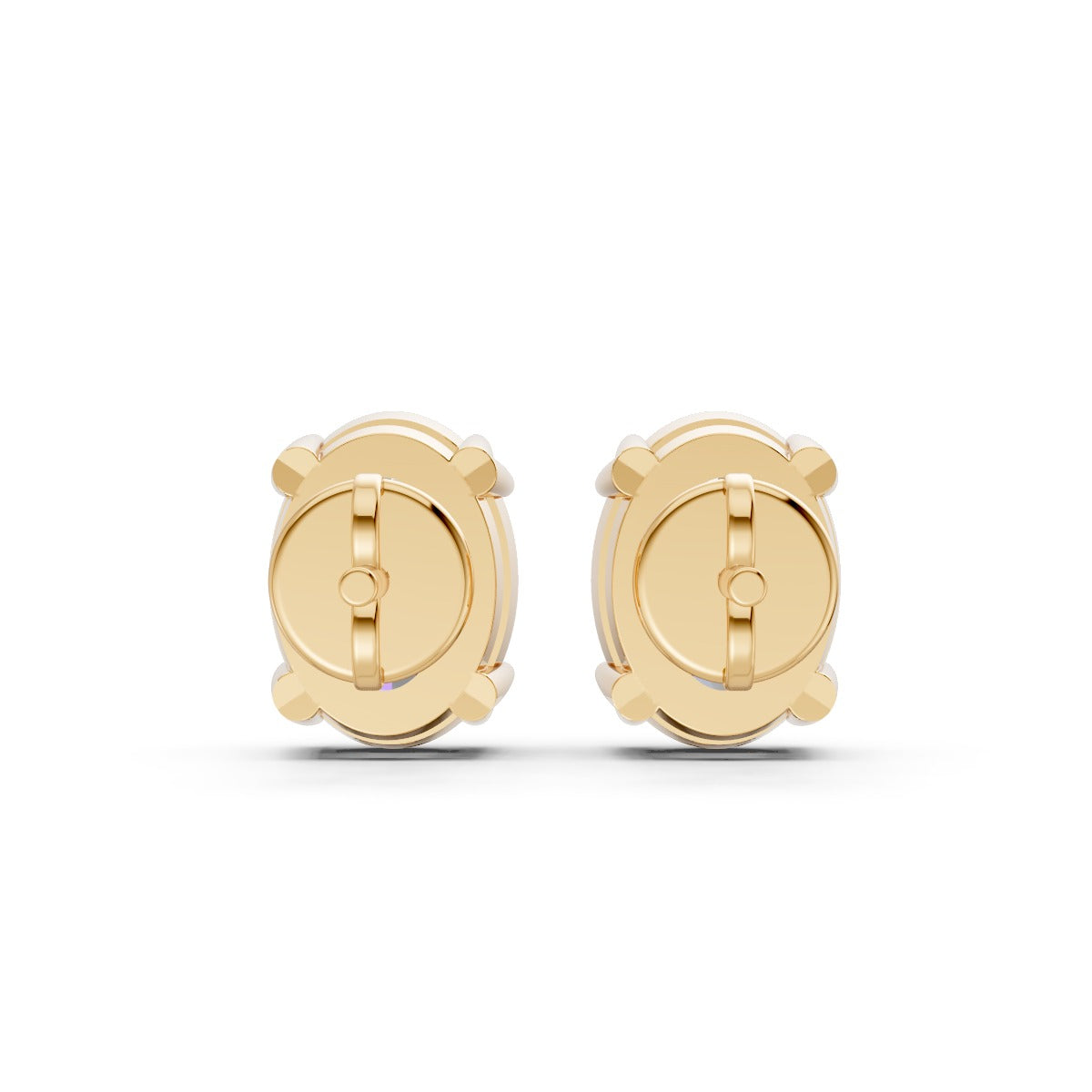 Oval Shape Solitaire Earring