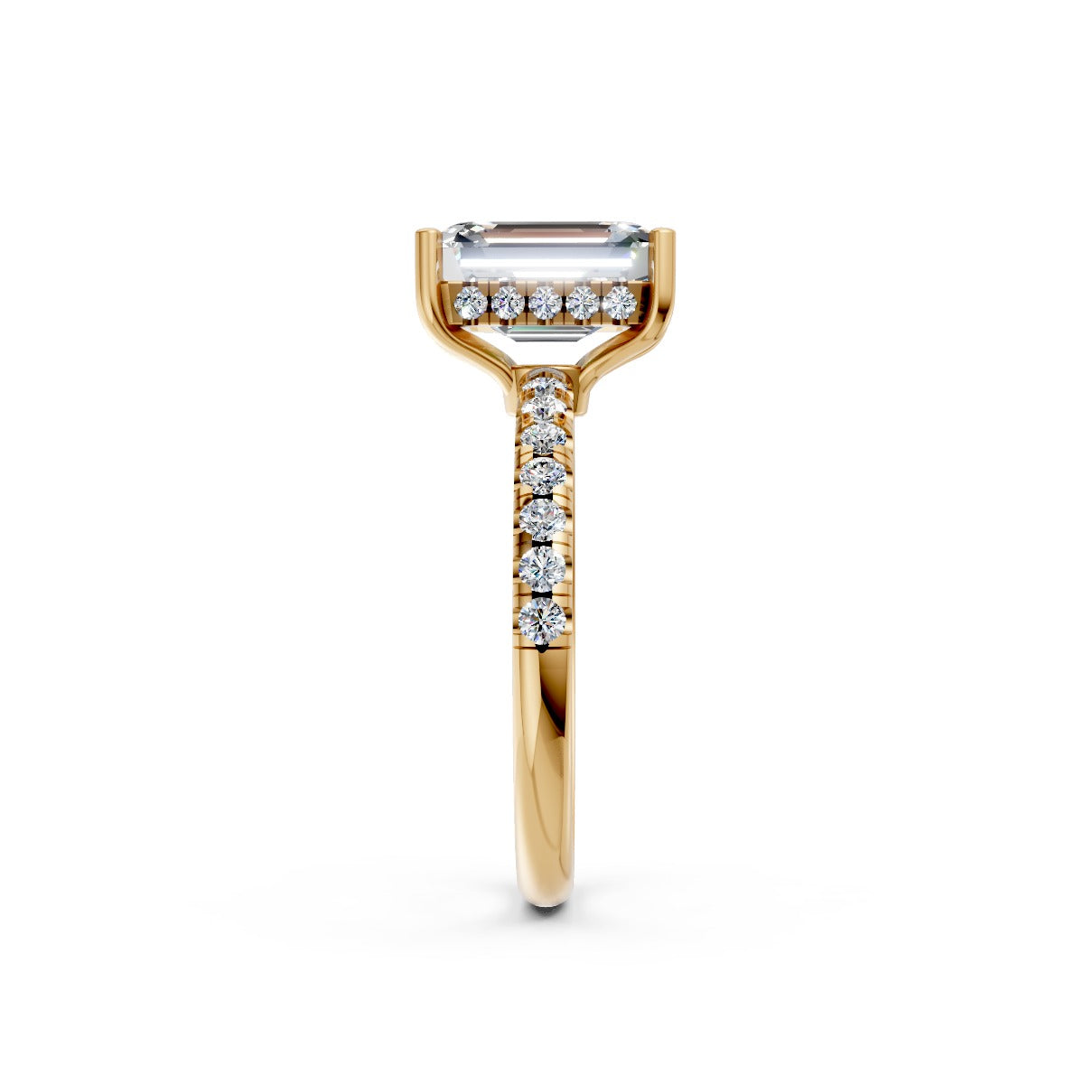 Emerald-Cut Solitaire Diamond Ring