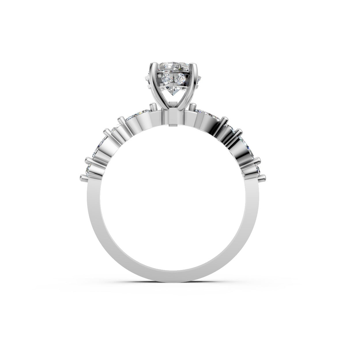 Oval-Cut Solitaire Diamond Ring