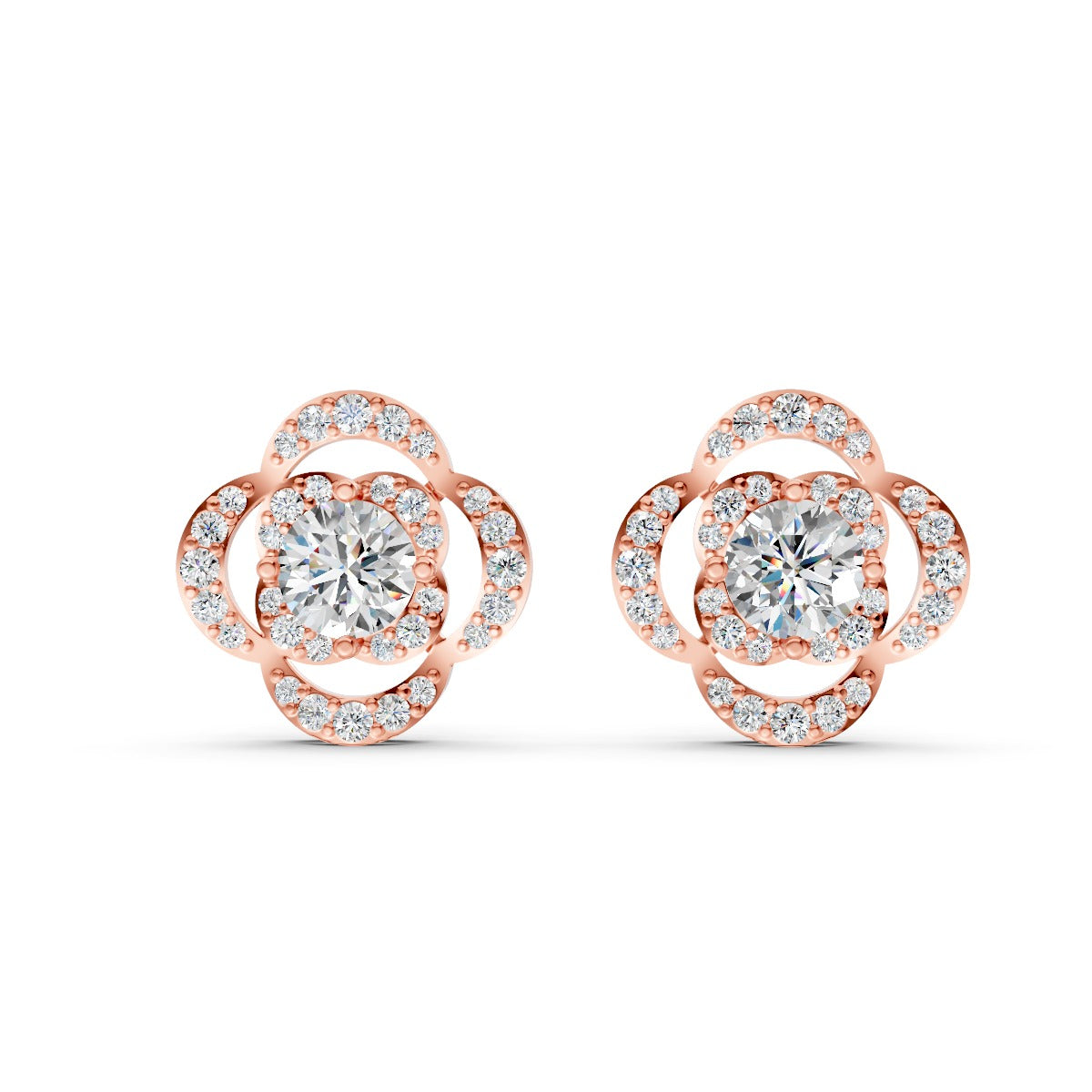Galaxy Flower Solitaire Earring