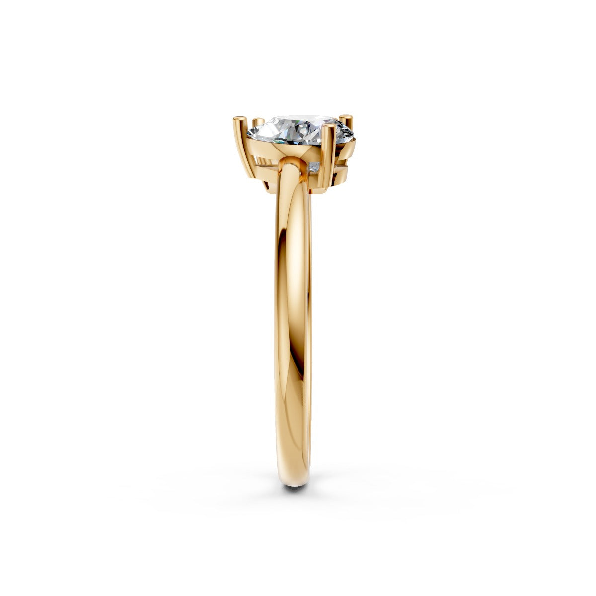 Rose Gold Bypass Diamond Ring