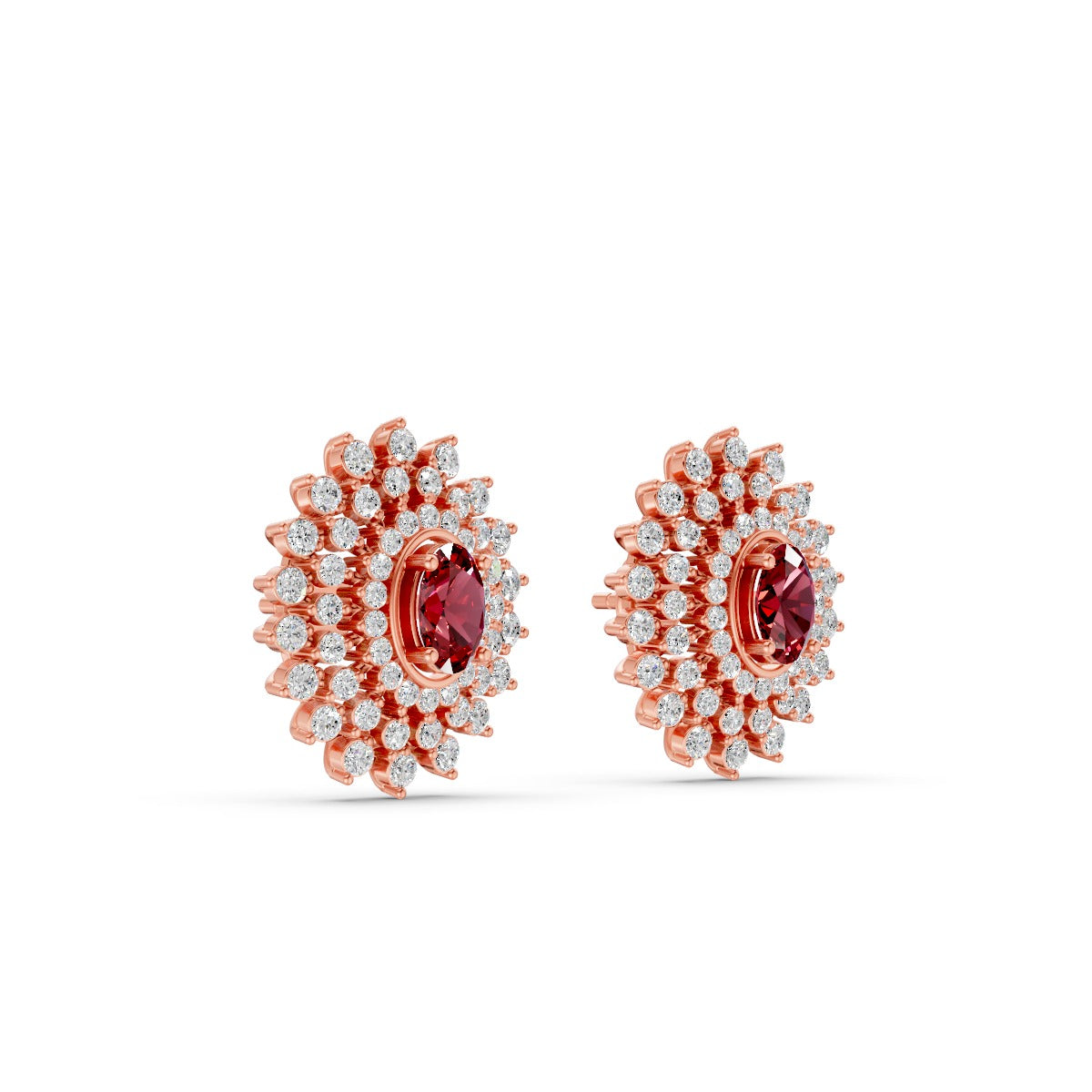 Crimson Ruby Radiance Earring