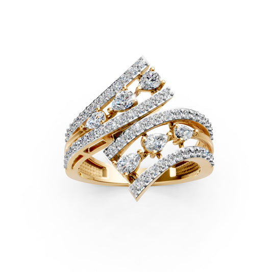 Wrap-Around Multi-Band Diamond Ring