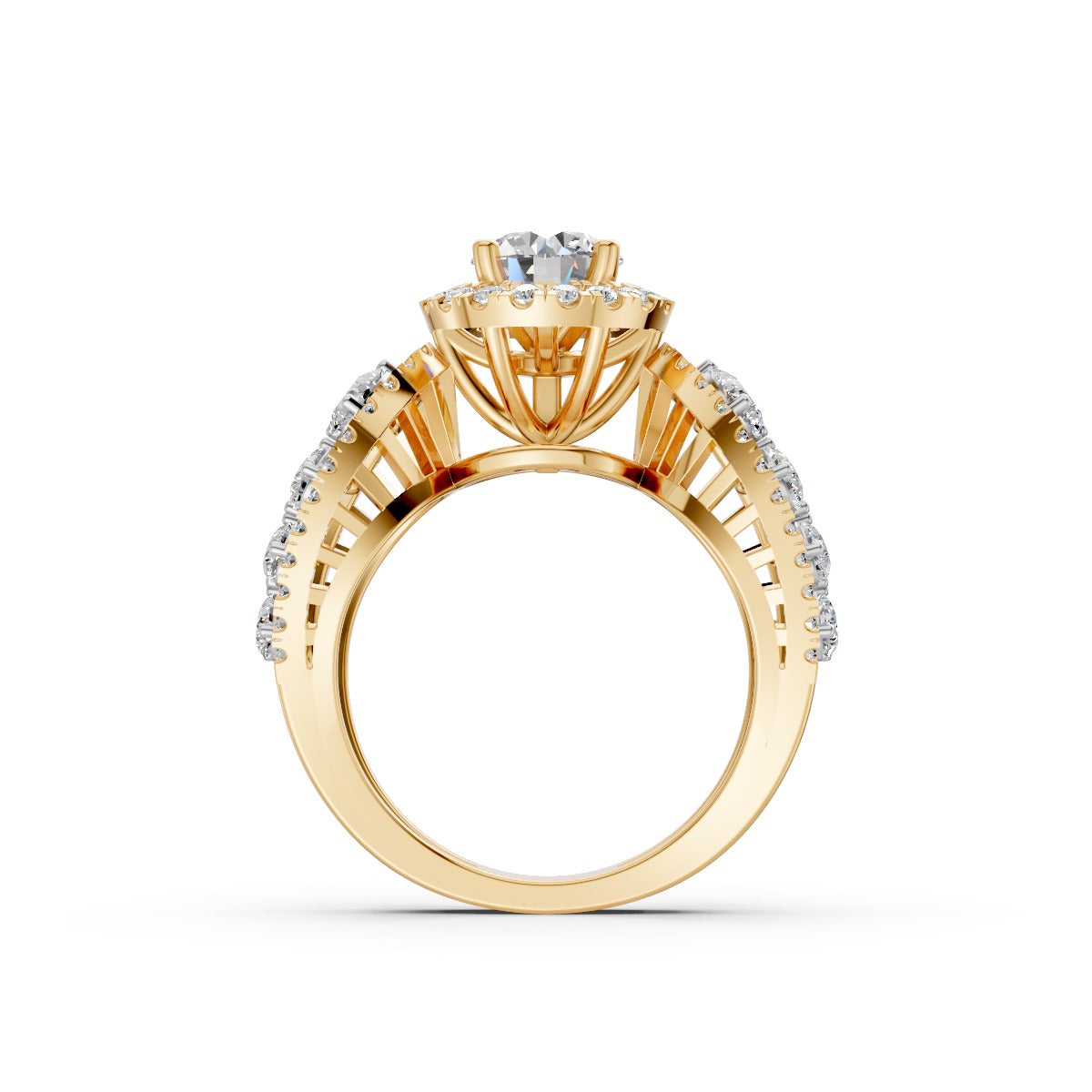 Celeste Crown Solitaire Diamond Ring
