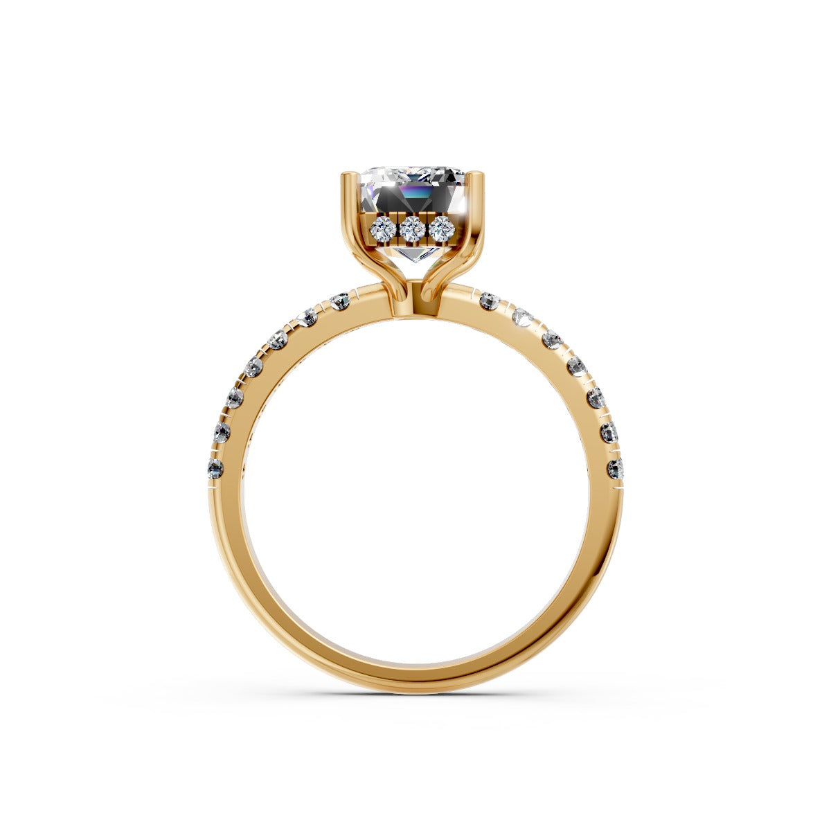Emerald-Cut Solitaire Diamond Ring