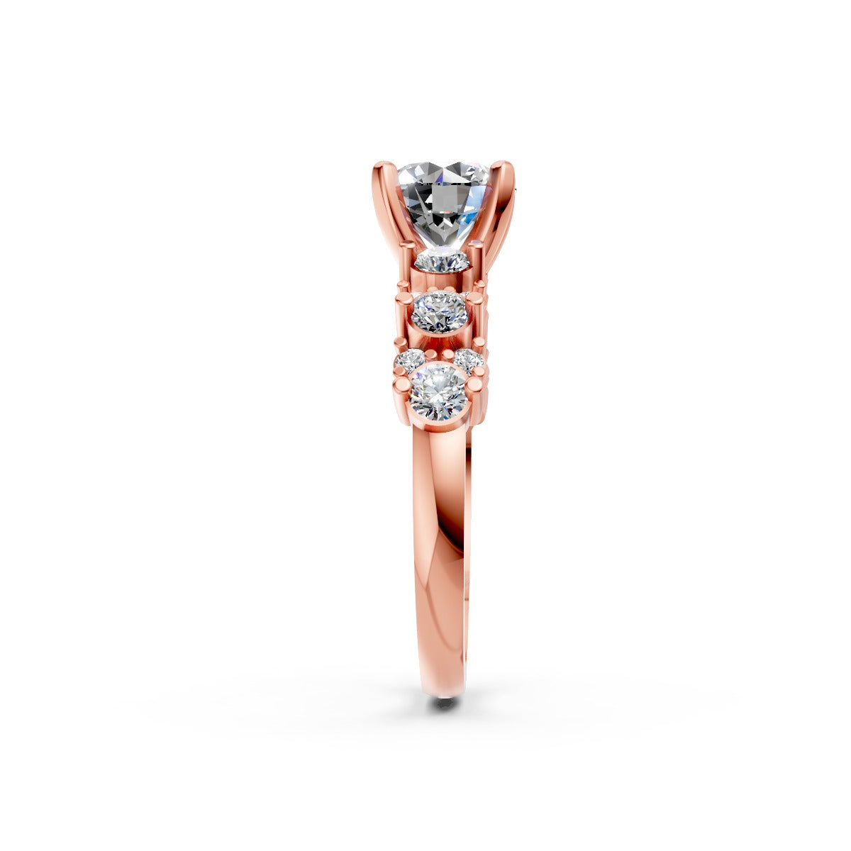 Asymmetrical Diamond Ring