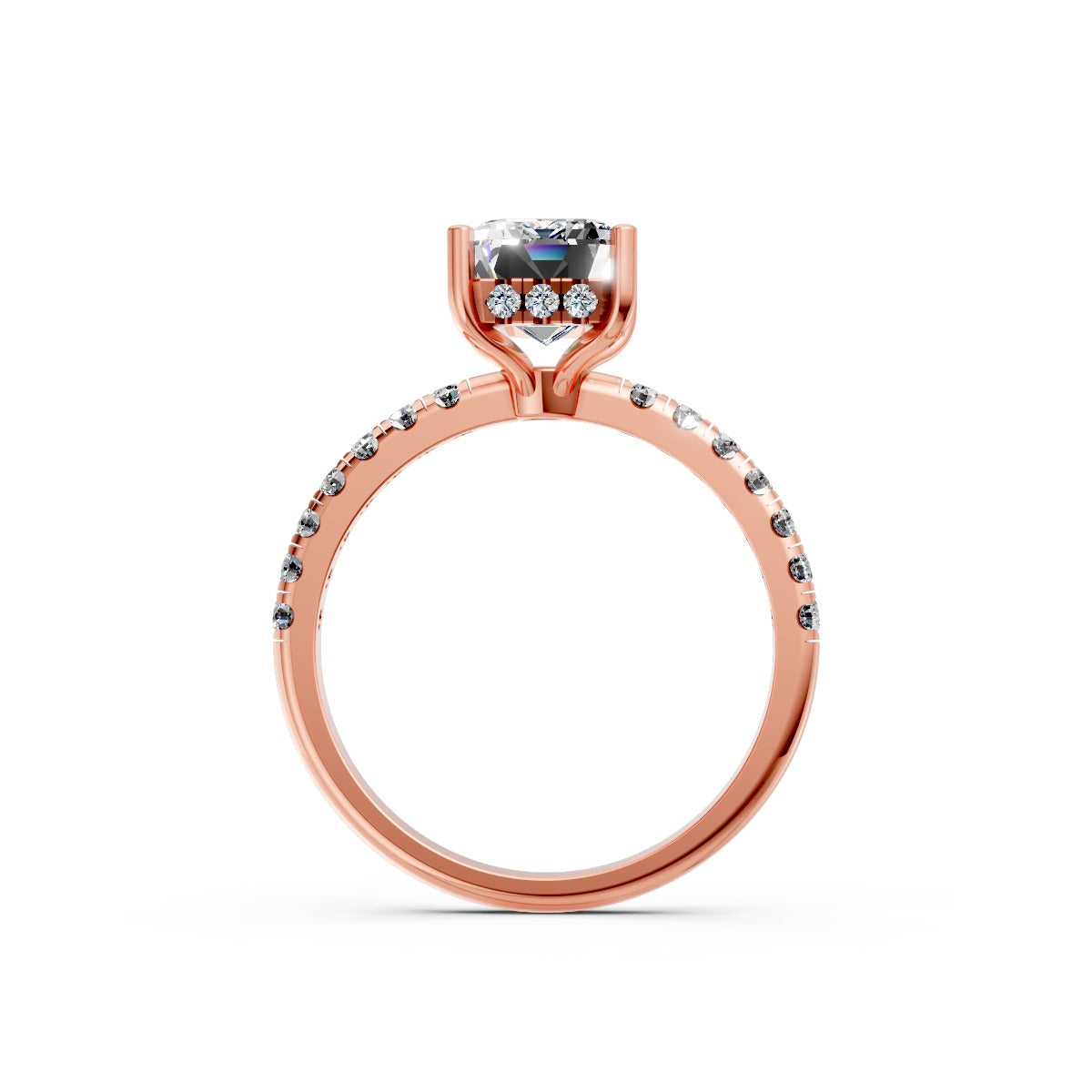 Emerald-Cut Solitaire Diamond Ring