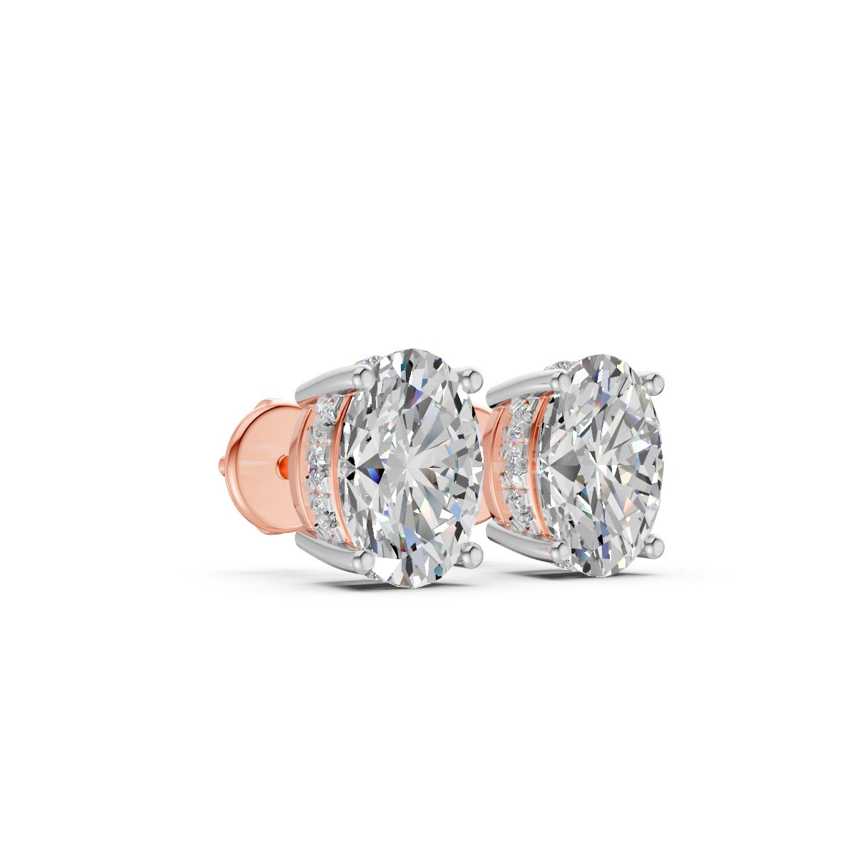 Oval-Cut Solitaire Stud